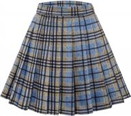 high-waisted plaid mini skirt for women - gothic style tennis skater skirt for school girls by gardenwed logo