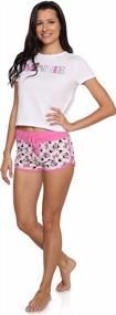 img 4 attached to Disney Women'S Tee And Shorts 2 Piece Pajama Set