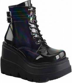 img 3 attached to Edgy And Bold: Demonia Women'S SHA52/BVL Boots For A Head-Turning Look