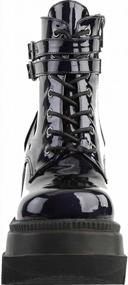 img 2 attached to Edgy And Bold: Demonia Women'S SHA52/BVL Boots For A Head-Turning Look