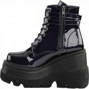img 4 attached to Edgy And Bold: Demonia Women'S SHA52/BVL Boots For A Head-Turning Look