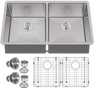 hykolity 33-inch undermount 50/50 double bowl 16 gauge stainless steel kitchen sink logo