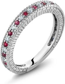 img 4 attached to 💎 Splendorous Sapphire: Gem Stone King Jewelry Collection for Women's Wedding & Engagement Accessories