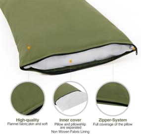 img 1 attached to Спите как профессионал со сверхлегкими портативными подушками REDCAMP для кемпинга на открытом воздухе