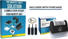 img 2 attached to Classy Black Identity Theft Protection Roller Stamps Wide Kit With 3-Pack Refills - Anti Theft, Privacy And Security Stamp, Designed For ID Blackout Security For Enhanced Safety