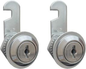 img 4 attached to Secure Your Cabinets And Drawers With VictorsHome 20Mm Cam Locks - 2 Pack, Keyed Alike, Chrome Finish