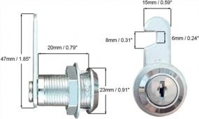 img 2 attached to Secure Your Cabinets And Drawers With VictorsHome 20Mm Cam Locks - 2 Pack, Keyed Alike, Chrome Finish