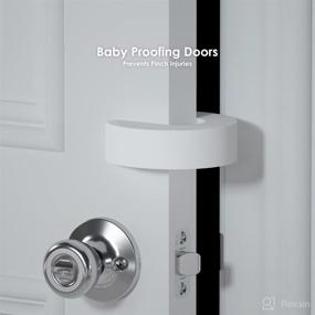 img 2 attached to Baby Proof Door Stopper (6 Pack) - EVA Foam Finger Pinch Guard, Child Proof Door Stop, Prevents Finger Injuries, Lockout Prevention, Keeps Door Open - COSYMODE