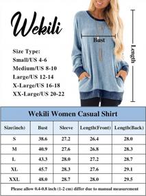 img 1 attached to Stylish Color-Block Women'S Tunic Top With Long Sleeves, Crew Neck, Pockets, And Casual Loose Fit - Perfect For Blouse Shirts And Sweatshirt Look