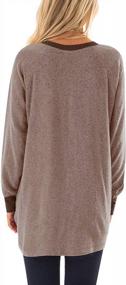 img 2 attached to Stylish Color-Block Women'S Tunic Top With Long Sleeves, Crew Neck, Pockets, And Casual Loose Fit - Perfect For Blouse Shirts And Sweatshirt Look
