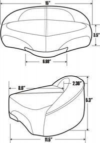 img 2 attached to Профессиональное кастинговое сиденье NORTHCAPTAIN белого/темно-серого цвета для непревзойденного опыта рыбалки
