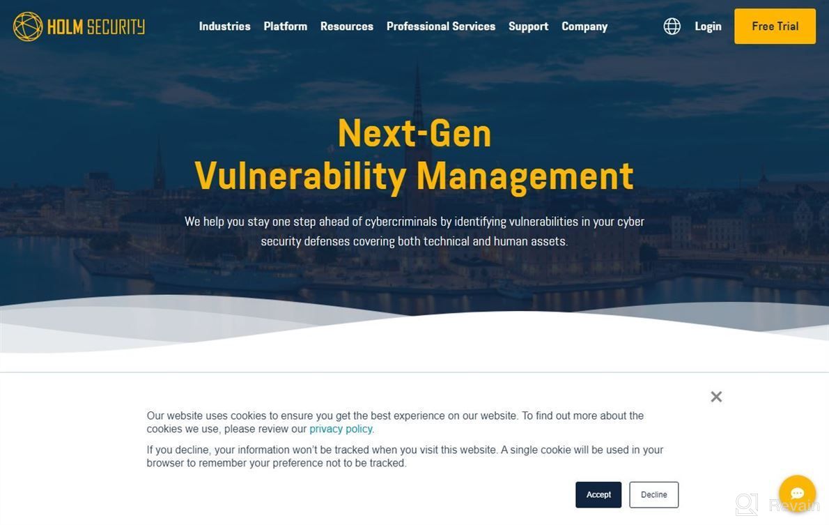 img 1 attached to Holm Security VMP (Vulnerability Management Platform) review by Michael Crossman