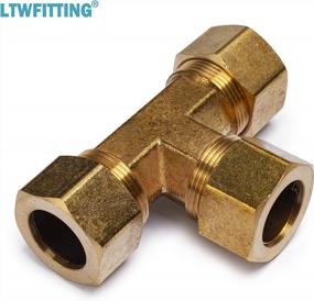 img 1 attached to Pack Of 3 LTWFITTING 3/4-Inch OD Brass Compression Tee Fittings - Perfect For Plumbing And Gas Applications