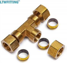 img 3 attached to Pack Of 3 LTWFITTING 3/4-Inch OD Brass Compression Tee Fittings - Perfect For Plumbing And Gas Applications