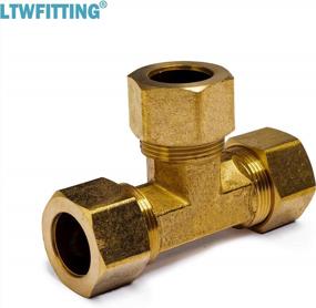 img 2 attached to Pack Of 3 LTWFITTING 3/4-Inch OD Brass Compression Tee Fittings - Perfect For Plumbing And Gas Applications