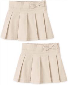 img 1 attached to Single And Toddler Girls Pleated Skorts: Shop The Children'S Place Baby Collection