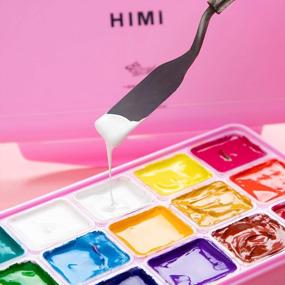 img 1 attached to 18 Colors HIMI Gouache Paints Set - Non Toxic Art Supplies For Professionals, Student & More (Pink Case)