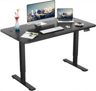 upgrade your home office with jummico's electric adjustable standing desk - large 55" surface, memory preset, and t-shaped metal bracket in sleek black логотип