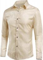 men's paisley button down shirt, long sleeve dress shirt, casual regular fit logo