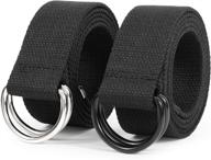 👔 jasgood black canvas webbing belt buckle - a must-have men's accessory for better style логотип