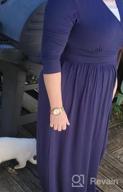 img 1 attached to LILBETTER Women Long Sleeve Deep V Neck Loose Plain Long Maxi Casual Dress review by Patrick Diaz