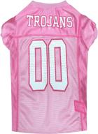 ncaa pink dog football jersey - pet sports outfit in pink logo