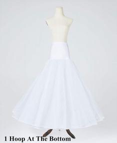 img 2 attached to White L BEAUTELICATE A-Line Full Gown Floor-Length Bridal Dress With Petticoat Slip