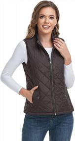 img 3 attached to Longking 2023 Women'S Quilted Vest With Stand Collar And Inner Pocket - Lightweight Zip Outwear For Enhanced Comfort And Style