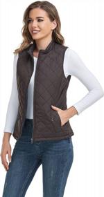 img 1 attached to Longking 2023 Women'S Quilted Vest With Stand Collar And Inner Pocket - Lightweight Zip Outwear For Enhanced Comfort And Style