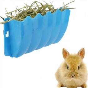img 4 attached to Настенная кормушка для сена и кормушка для кроликов - удобный контейнер для травы и подставка случайного цвета от Zswell