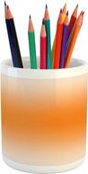 orange ombre pencil pen holder, hot summer season digital art print image ceramic desk office accessory logo