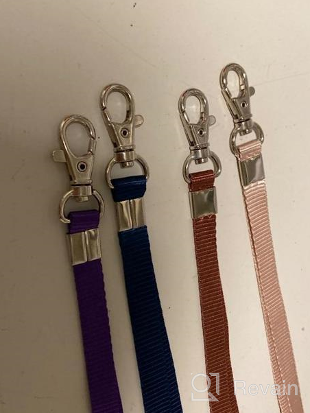 img 1 attached to 8-Piece Teskyer Lanyard Set For ID Badge Holders – Swivel J-Hook Lanyards With Keychain And Name Card Holder review by Christina Potter