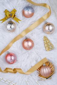 img 2 attached to Add A Touch Of Elegance To Your Xmas Tree With Valery Madelyn'S 30Ct 60Mm Rose Gold Shatterproof Christmas Ball Ornaments