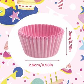 img 1 attached to ICYANG 5000 Pcs Disposable Mini Chocolate Paper Liners Cupcake Baking Muffin Cups(White, Brown, Yellow, Pink, Red)