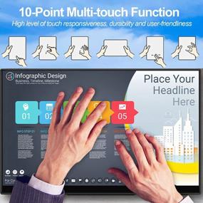 img 2 attached to Ruvihya Portable 15.6" Touchscreen Monitor with 10-Point Touch, 60Hz, Flicker-Free, Frameless Design, Built-In HD Speakers