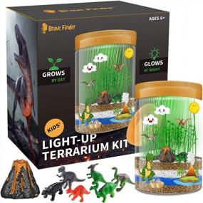 img 4 attached to Light-Up Dinosaur Terrarium Kit For Kids, Volcano Science Kit For Kids Ages 4 5 6 7 8-12 Year Old Girl Birthday Gift, Arts And Crafts For Kids Ages 8-12, Educational Toys Creative Kids Games For Boys