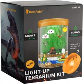 img 3 attached to Light-Up Dinosaur Terrarium Kit For Kids, Volcano Science Kit For Kids Ages 4 5 6 7 8-12 Year Old Girl Birthday Gift, Arts And Crafts For Kids Ages 8-12, Educational Toys Creative Kids Games For Boys