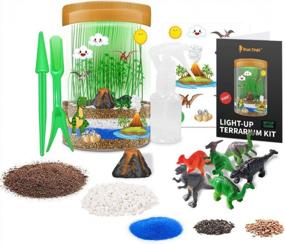 img 1 attached to Light-Up Dinosaur Terrarium Kit For Kids, Volcano Science Kit For Kids Ages 4 5 6 7 8-12 Year Old Girl Birthday Gift, Arts And Crafts For Kids Ages 8-12, Educational Toys Creative Kids Games For Boys