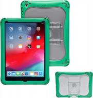 brenthaven edge 360 ipad 9.7 case with integrated screen protector for k-12 students, teachers and kids – green durable rugged impact & compression protection logo