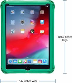 img 3 attached to Brenthaven Edge 360 IPad 9.7 Case With Integrated Screen Protector For K-12 Students, Teachers And Kids – Green Durable Rugged Impact & Compression Protection