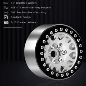 img 1 attached to 4Pcs GLOBACT 1.9 Inch Aluminum Beadlock Wheels For RC Crawlers - TRX4, SCX10 I-III, Redcat GEN7/8 & More!