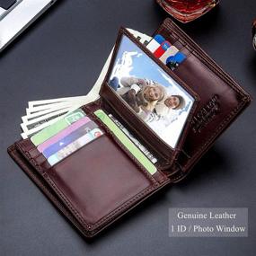 img 2 attached to Bullcaptain Capacity Genuine Leather Bifold Men's Accessories : Wallets, Card Cases & Money Organizers