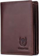 bullcaptain capacity genuine leather bifold men's accessories : wallets, card cases & money organizers logo