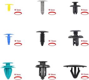 img 1 attached to 500PCS Universal Car Clips - Plastic Fasteners for Bumpers, Door Panels, Automotive Push Pins - Compatible with GM, Ford, Toyota, Honda - Excellent Replacement Parts