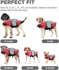 img 2 attached to Premium Dog Life Vest Jacket: Ideal Safety Coat for Swimming, Kayaking, and Boating - Lifesaver for Small, Medium, and Large Pets! Swimsuit Preserver with Reflective Design, Adjustable Fit, and High Visibility - Quick Release, Ripstop Material - Flotation Device Included!