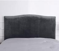 protect your headboard with womaco velvet slipcover in dark gray for bedroom decor (sizes 35"-50") logo