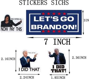 img 2 attached to 🏼 320Pcs Biden Harris We Did It Joe Sticker Stickers Gas UWHENBO We Did That Joe Sticker Kamala Let's Go Brandon Waterproof Easy to Remove No Residue Leaves Funny Decal Gold 320