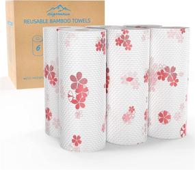 img 4 attached to SigMntun Reusable Bamboo Paper Towels Cleaning Supplies