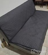 img 1 attached to Protect Your Furniture & Transform Your Space With A Reversible Loveseat Cover - Anti-Slip, Water Resistant And Fits Up To 54 Inches! review by Rhonda Jennings