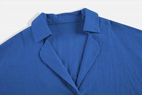 img 2 attached to Summer Style: Bbalizko Womens Cotton Linen Button-Down Shirts With Loose Fit & Casual Chic Design